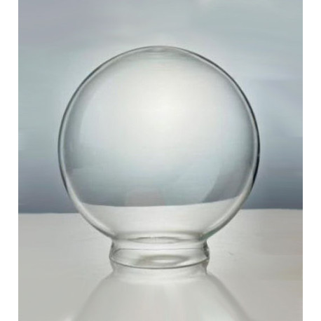 Globo Vidrio Transparente 25 cms, boca 11.5cm