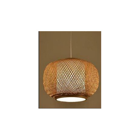 Colgante Bamboo 40 x 21 cms altura, 1 luz E27, color natural