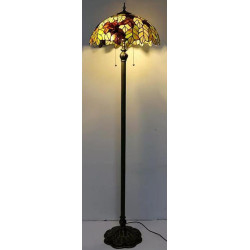 Pedestal Tiffany código 129, Ancho 40 cms, Altura 165 cms, 2 luces E27