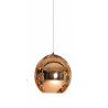 Colgante código 150 Metal & Vidrio cobre, 1 luz E27, ancho 20 x alto 20 cm, bajada 80 cms acortable