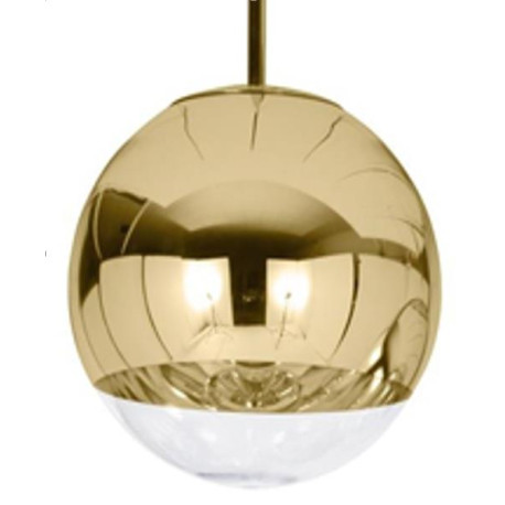 Colgante código 151 Vidrio terminación Dorado, 1 luz E27, ancho 20 x alto 20 cm, bajada 80 cms acortable