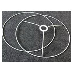 Juego de Argollas 18 cms sistema anillo E27 , pintado blanco electrostático
