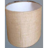 Pantalla Cilindro 20x16 Arpillera, ancho 20cm, altura 16cm, sistema ANILLO 3 cms para fijar al soquete E27