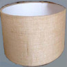 Pantalla Cilindro 30x20 Arpillera, ancho 30cm, altura 20cm, sistema ANILLO 4 cms para fijar al soquete E27