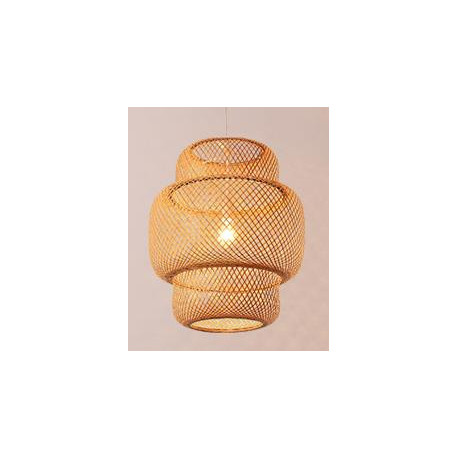 Colgante Bamboo 04-B, 41 x 43 cms de altura, color natural, 1-Luz E27
