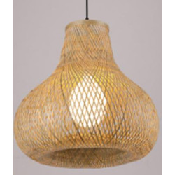 Lámpara de bambú 1 luz E27, 50 cm ancho x 50 cms altura