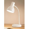 Lámpara Escritorio Base Metal color Blanca, flexible, 1 luz E27, Botón de Encendido/Apagado