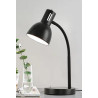 Lámpara Escritorio Base Metal color Negra, flexible, 1 luz E27, Botón de Encendido/Apagado
