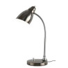 Lámpara Escritorio Base Metal color Grafito, flexible, 1 luz E27, Botón de Encendido/Apagado