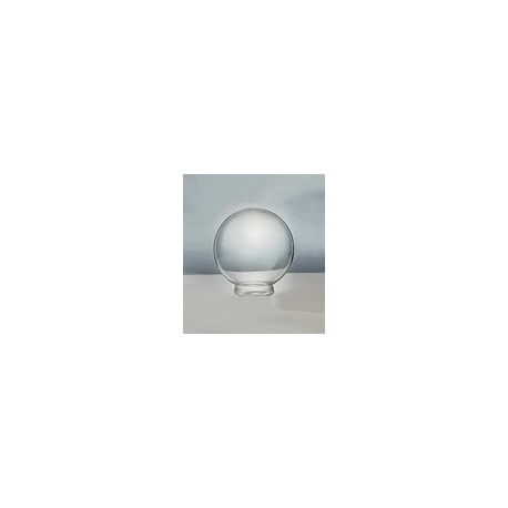 Globo 14 cms vidrio transparente, boca 8 cm