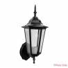 farol hexagonal negro 6 caras de pared