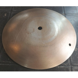 Pieza metálica nro 124, diámetro 177mm, altura 22mm, con 2 perforaciones