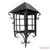 Farol colonial grande adosado negro, alt 47 cms, ancho 22cms