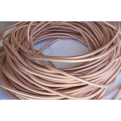 Cable textil forrado dorado cobrizo