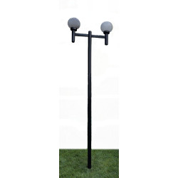 Farol Antorcha 2L Globo 20 cm vidrio, altura 250 cm