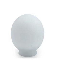 Globo 20 cms vidrio satinado, boca 9.7 cms