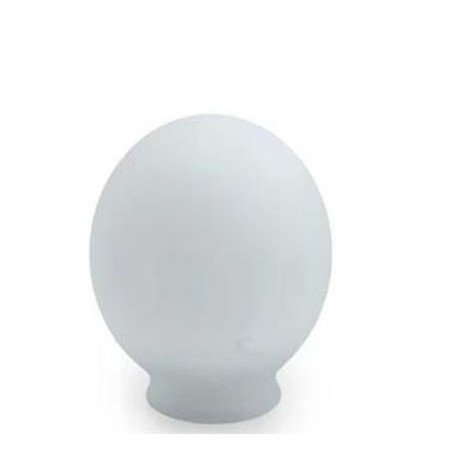 Globo 20 cms vidrio satinado, boca 9.7 cms