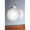 Aplique ELE blanco 1-L socket E27 con tulipa globo 15 satinado