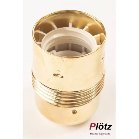Portalampara soquete Liso E27 color dorado
