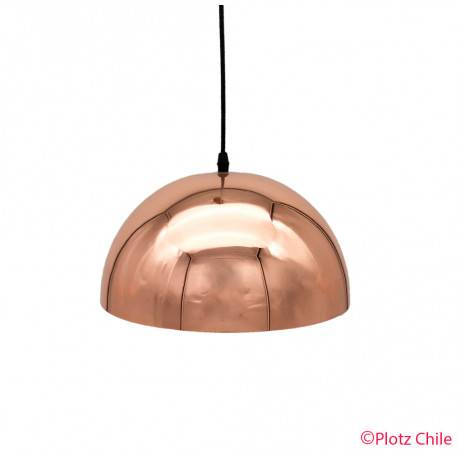 Colgante Domo 1 Luz E27 color cobre, 30 cms ancho