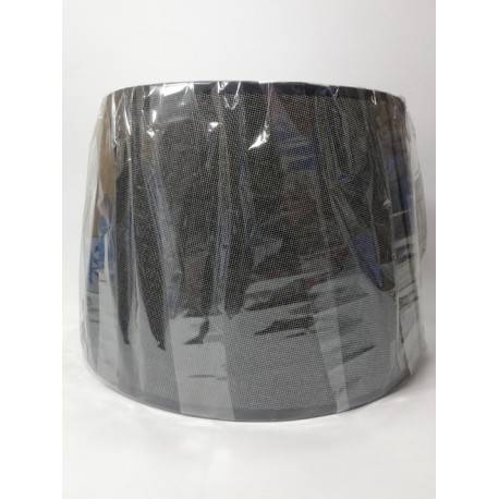 Pantalla Cónica 25x30 Negra, difusor translúcido, ancho arriba 25cm, ancho abajo 30cm