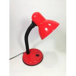 Lámpara de escritorio Mini flexible Rosada con base, soquete E27