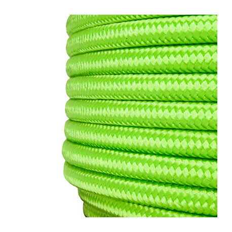 Cable textil forrado Verde Limón, Precio por metro