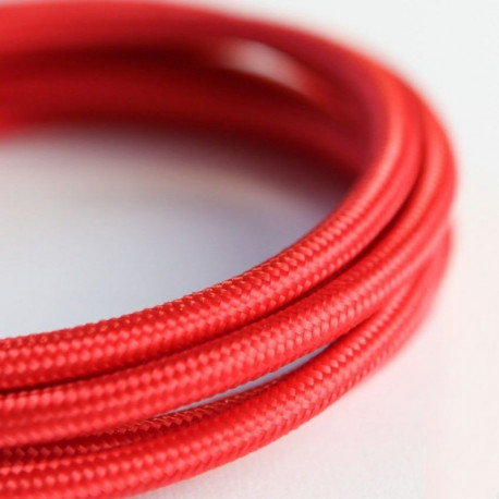 Cable textil forrado Rojo, Precio por metro