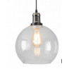 Colgante vintage Globo transparente 1-L E27