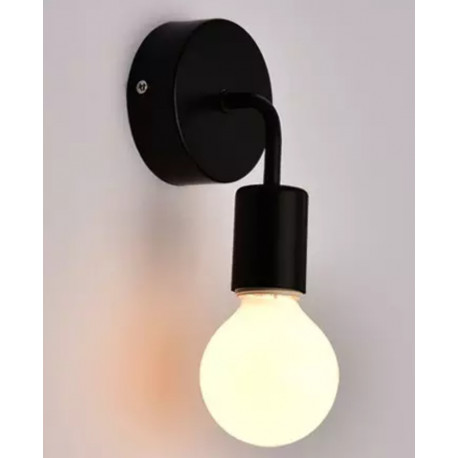 aplique negro simple E27